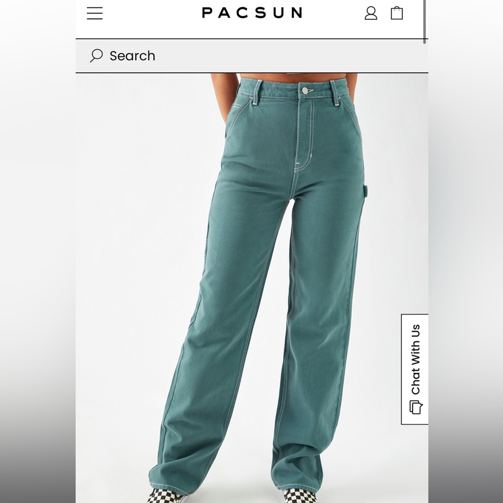 Pacsun Ocean Green ‘90’s Boyfriend Carpenter Pants
